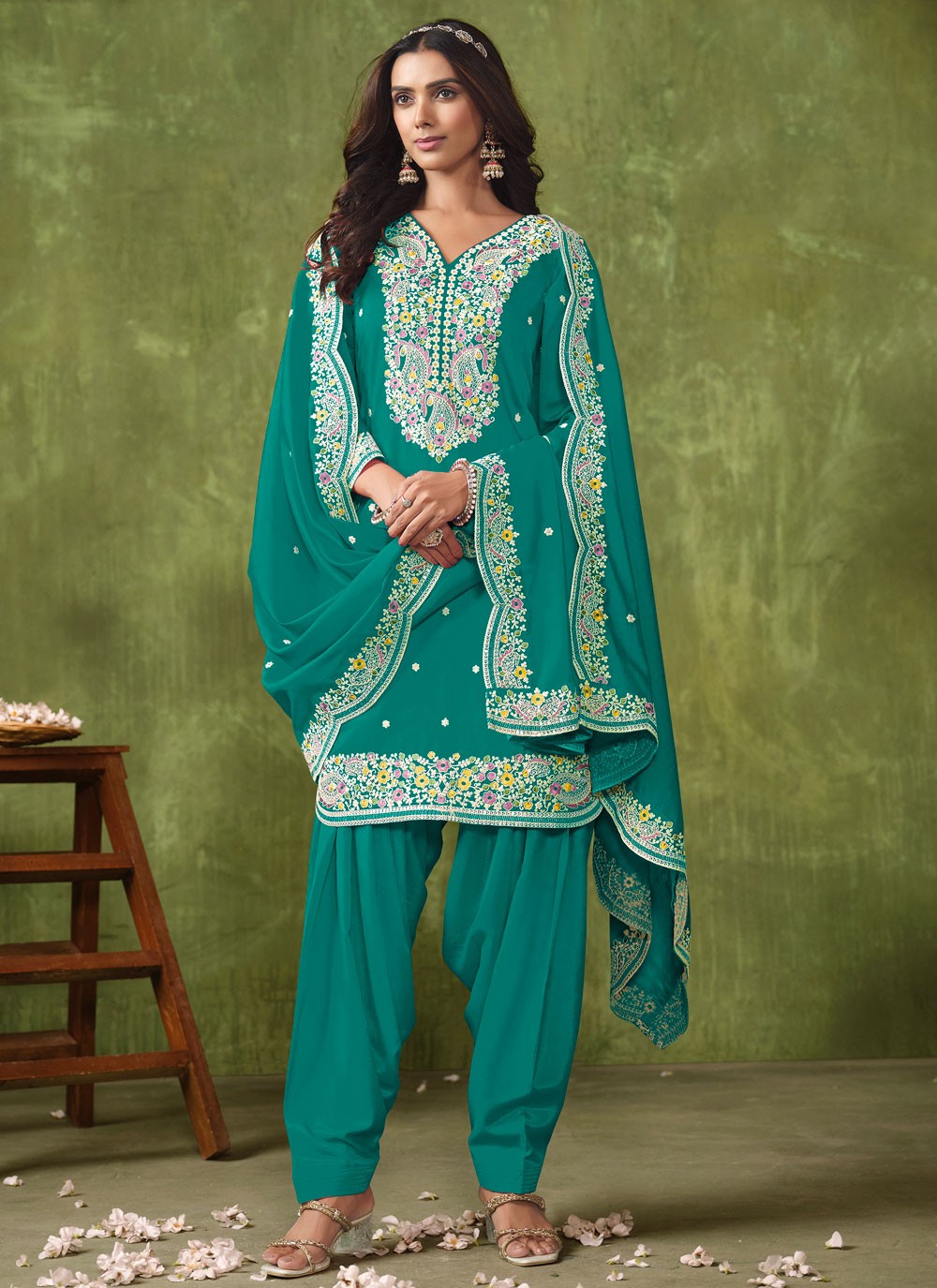 Chanderi Salwar Suit - T3095