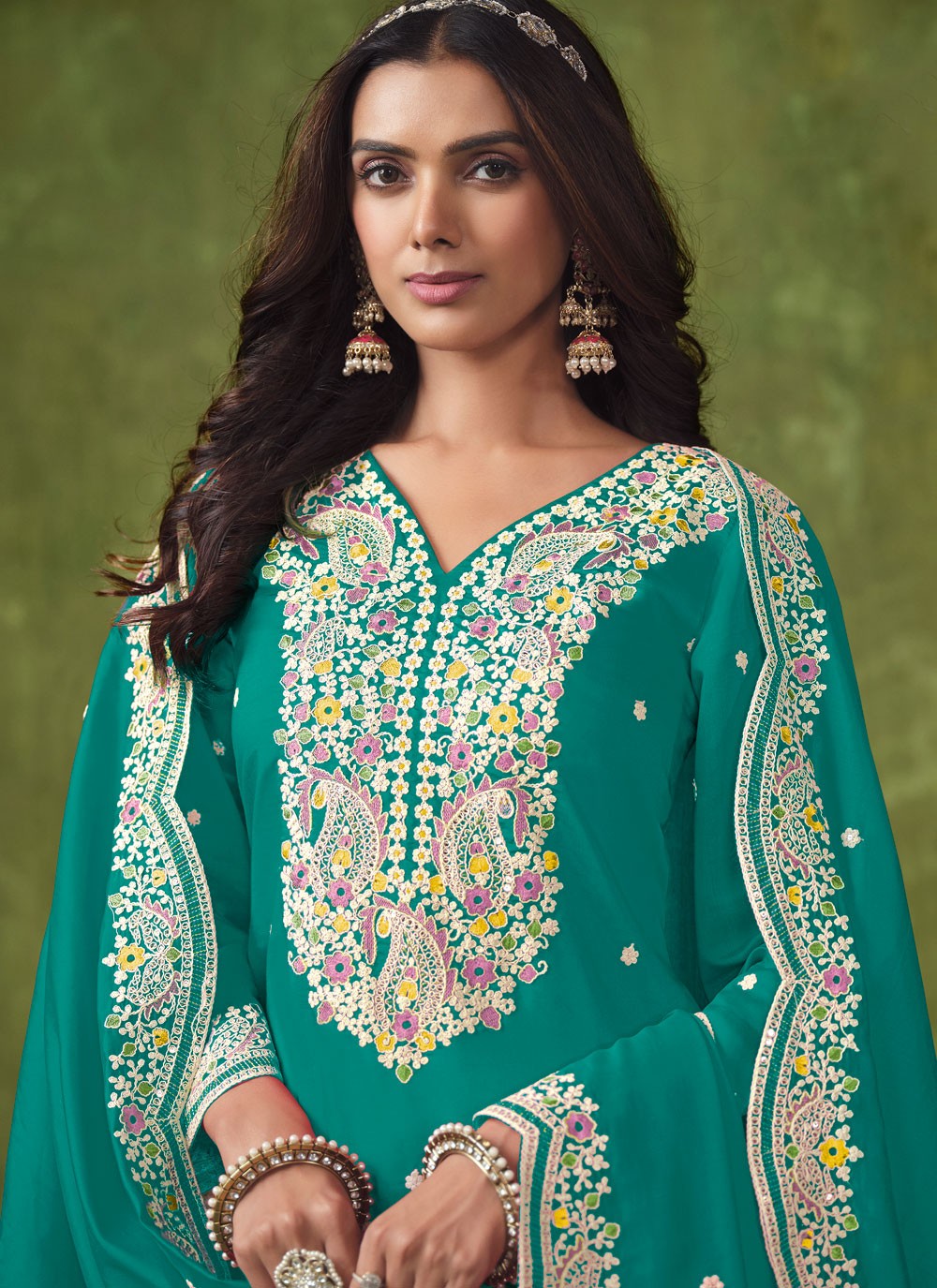 Chanderi Salwar Suit - T3095