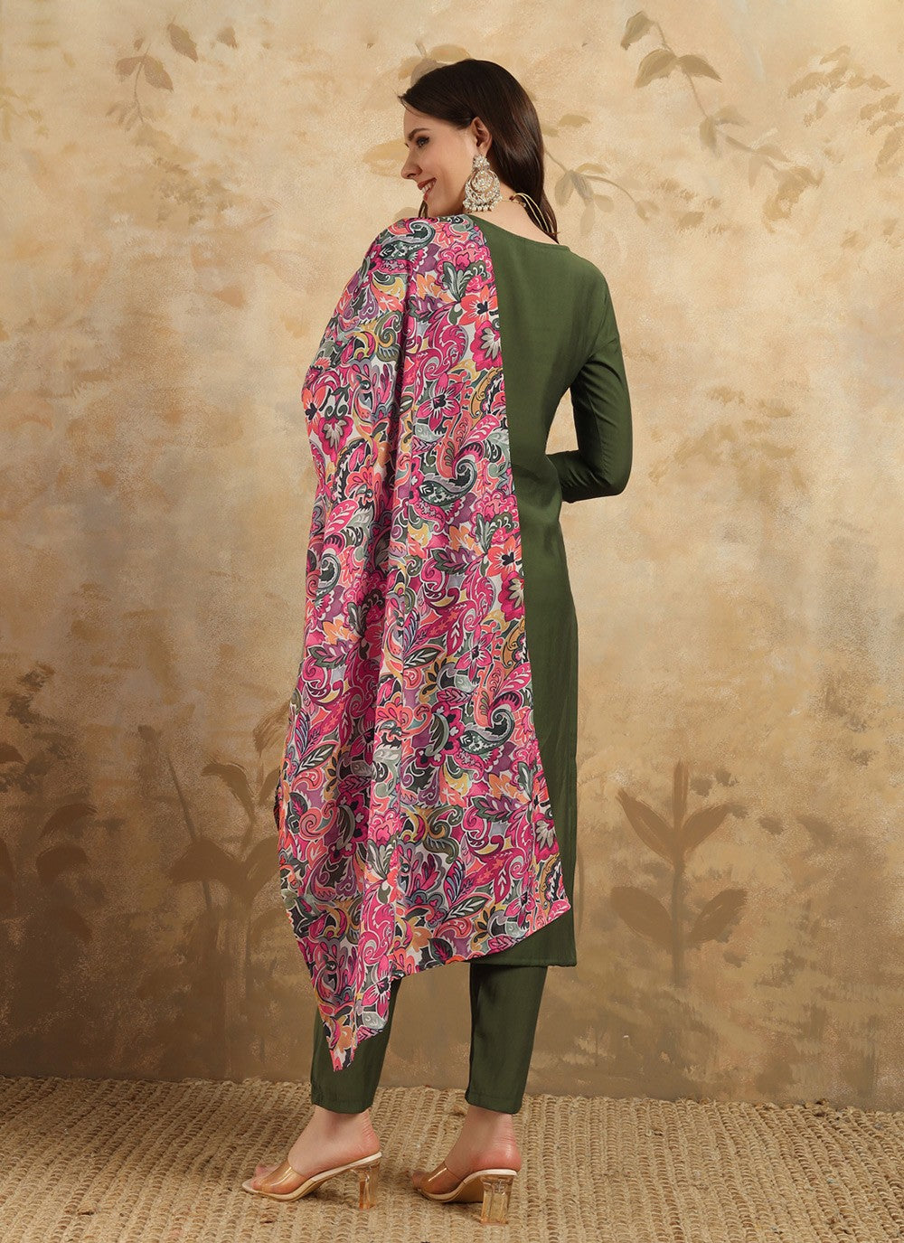 Chanderi Salwar Suit - T3416