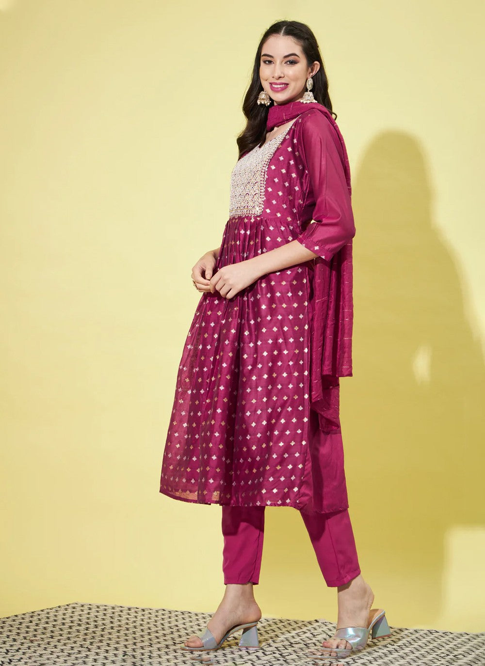 Chanderi Salwar Suit - T1260