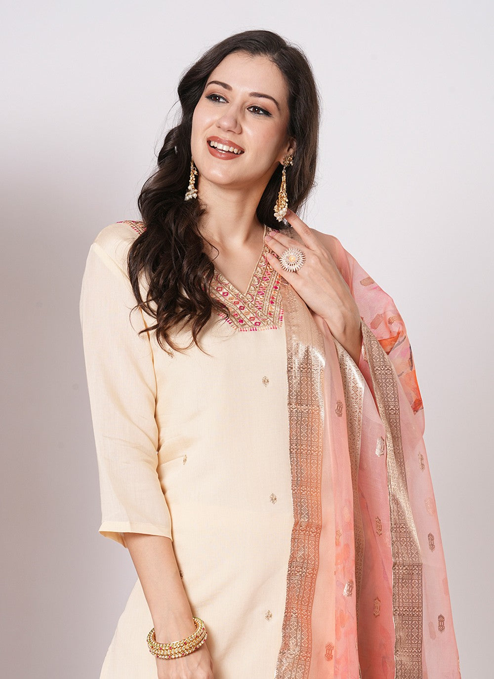 Chanderi Salwar Suit - T4168