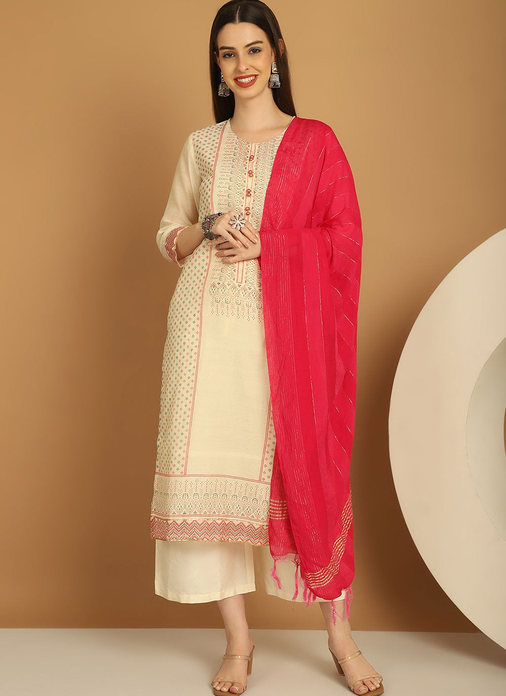 Chanderi Salwar Suit - T1781