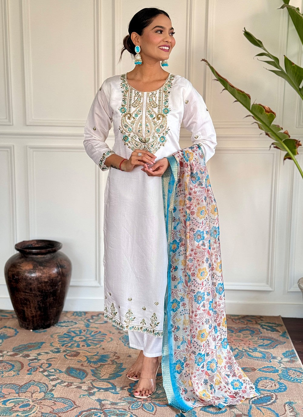 Chanderi , Viscose Salwar Suit - T3608