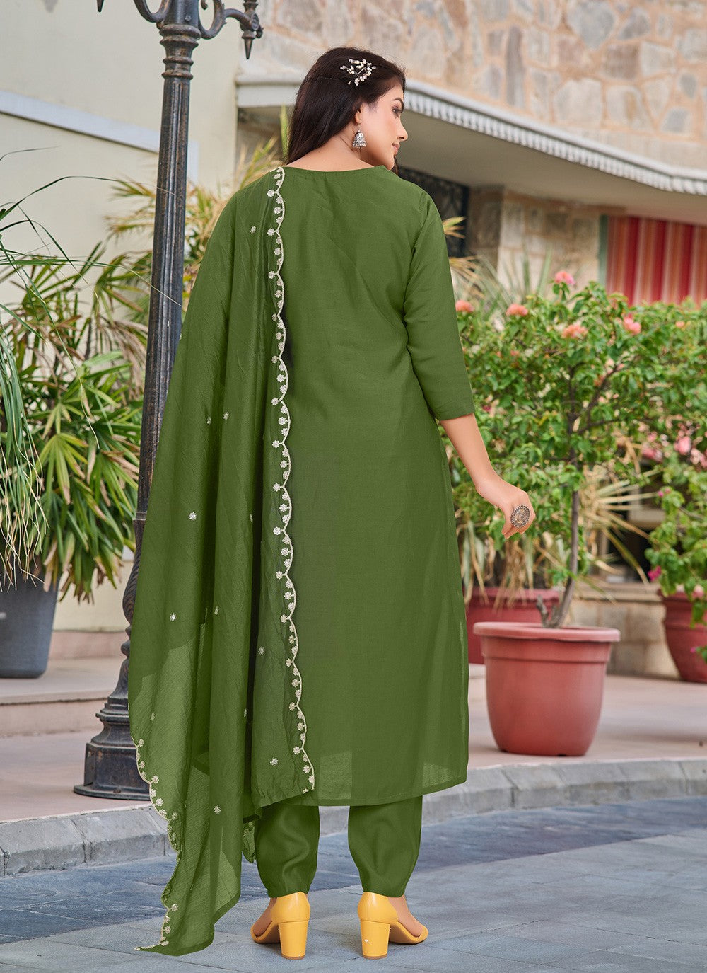 Chanderi Salwar Suit - T3064