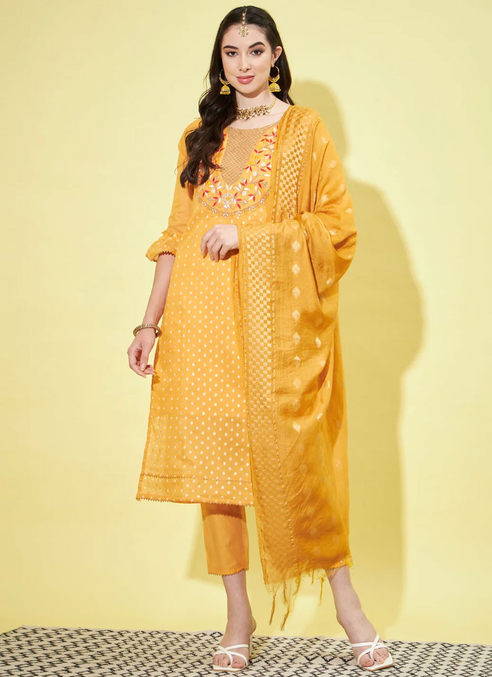 Chanderi Salwar Suit - T1497