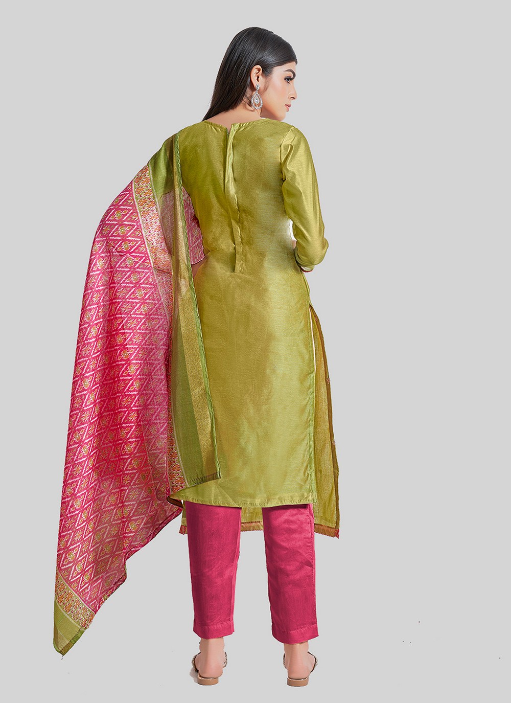 Chanderi Silk Pant Style Suit - T2484