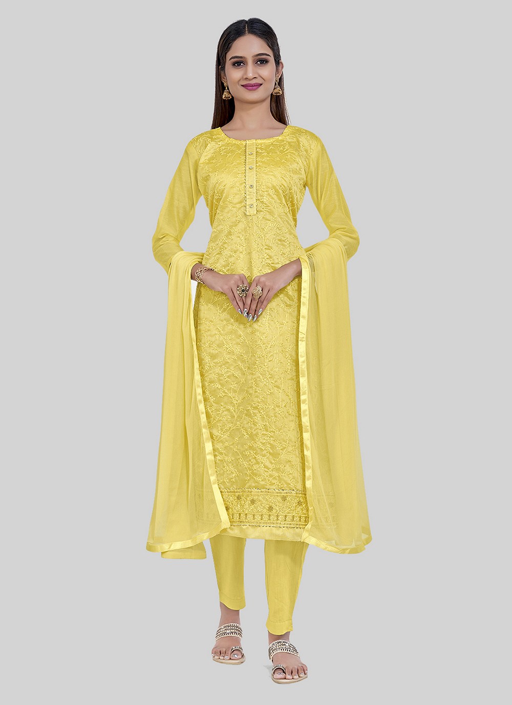 Chanderi Silk Salwar Suit - T2548