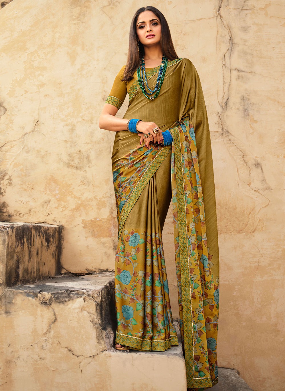 Contemporary Lace Georgette Saree - S2880