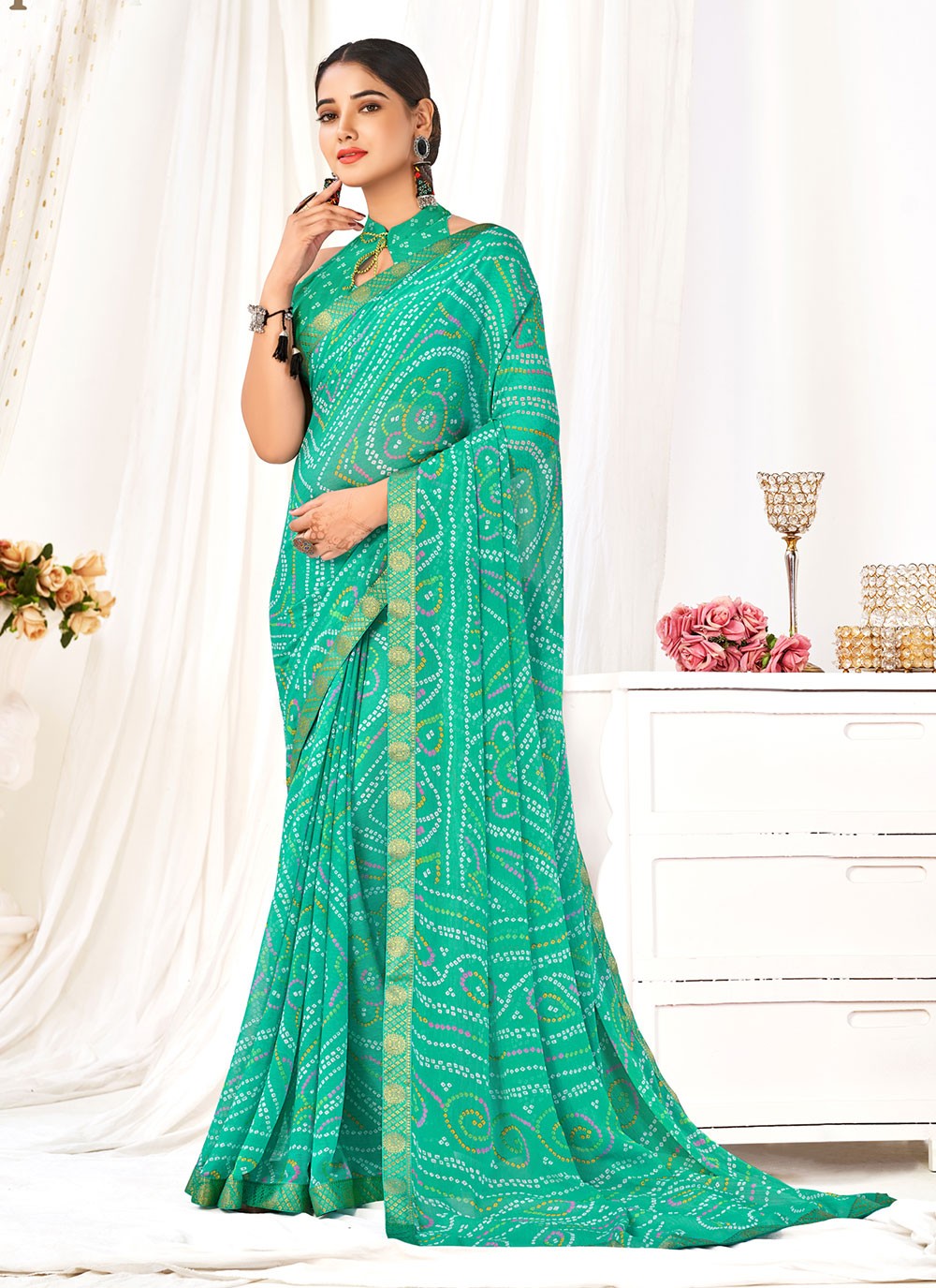 Classic Woven Chiffon Saree - S4525