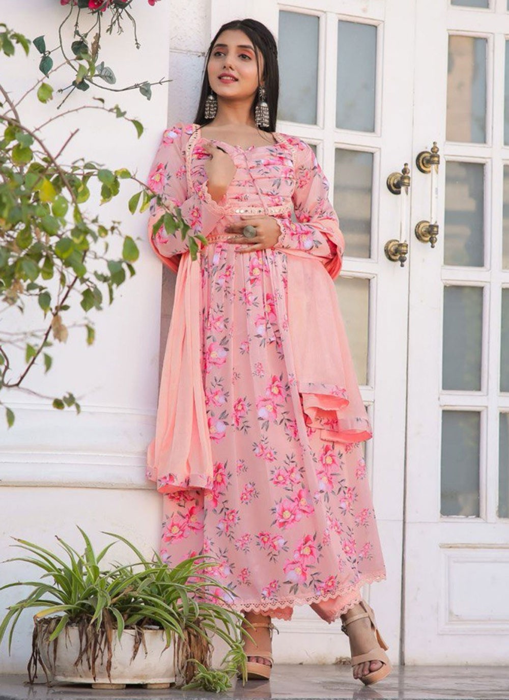 Chiffon Salwar Suit - T2985