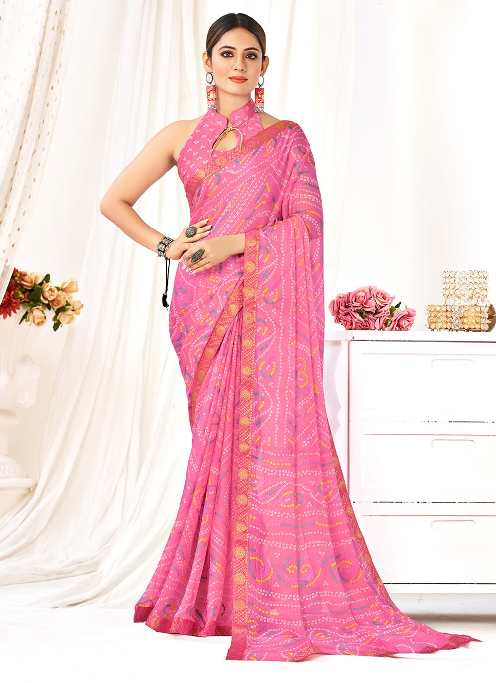 Classic Woven Chiffon Saree - S4525