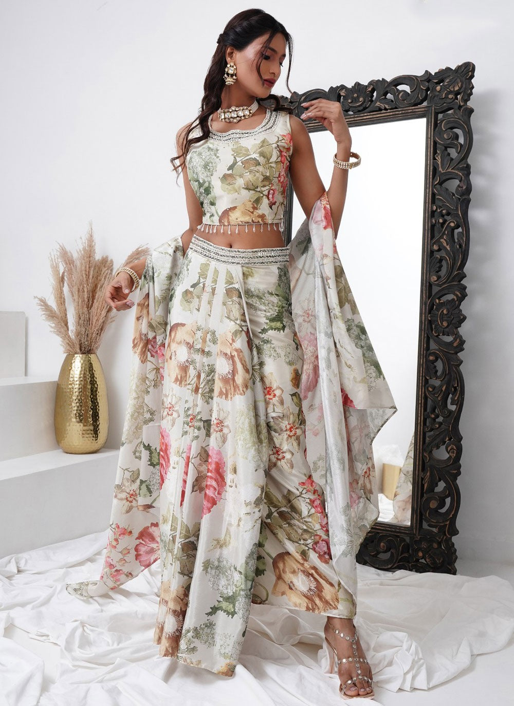 Digital Print Chinon Salwar Suit - T4603