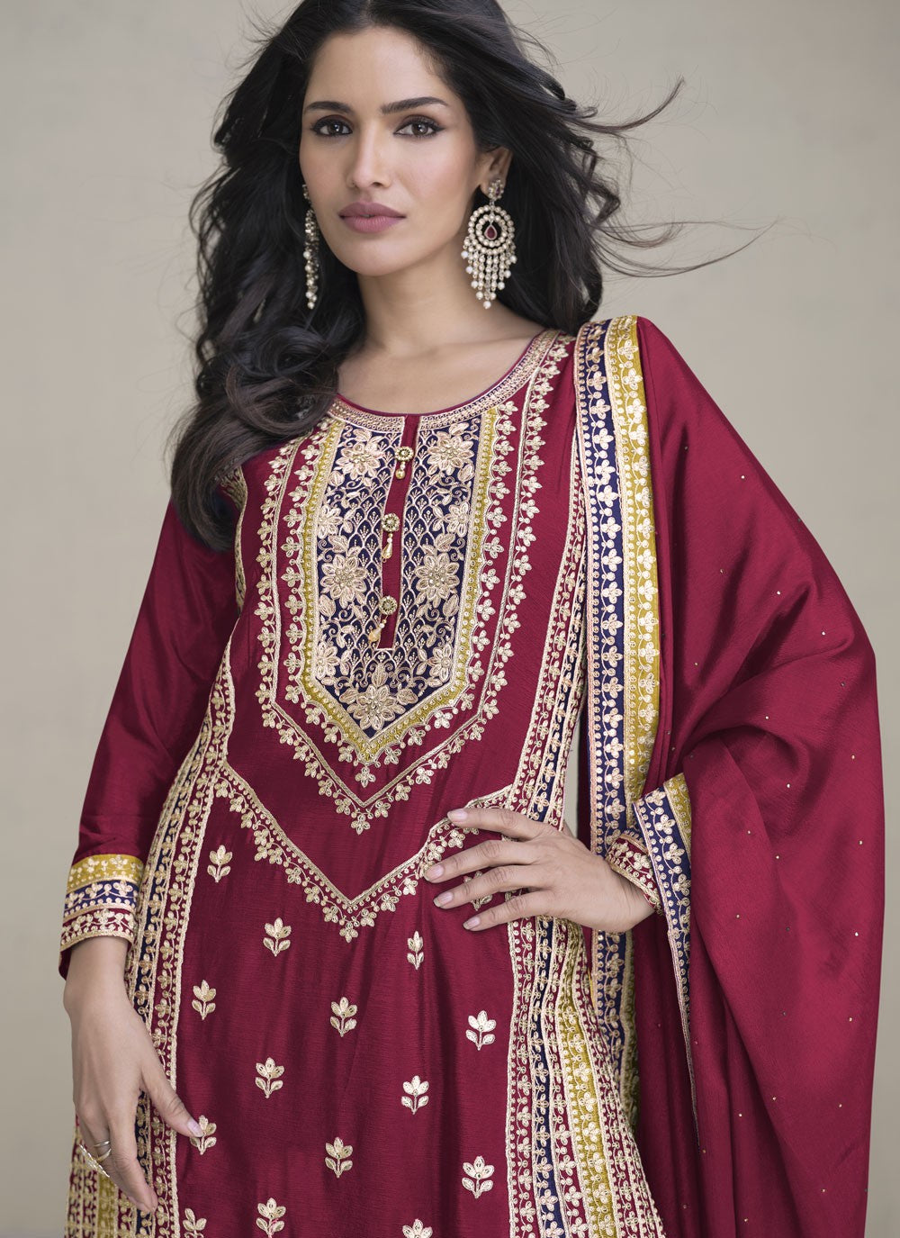 Chinon Salwar Suit - T3885