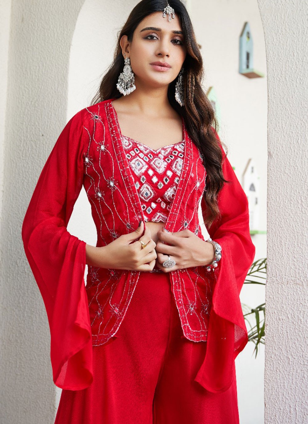 Embroidered Chinon Salwar Suit - T4551