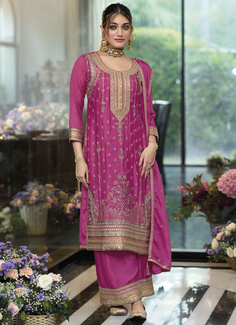 Chinon Salwar Suit - T4185