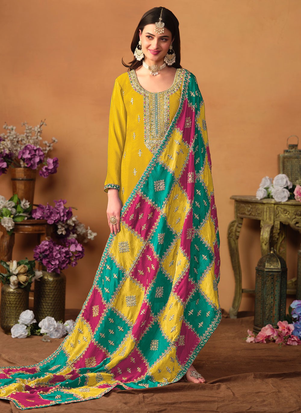 Chinon, Silk Salwar Suit - T2473