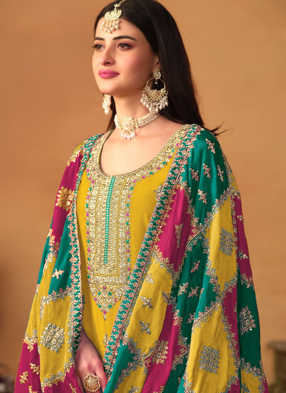 Chinon, Silk Salwar Suit - T2473