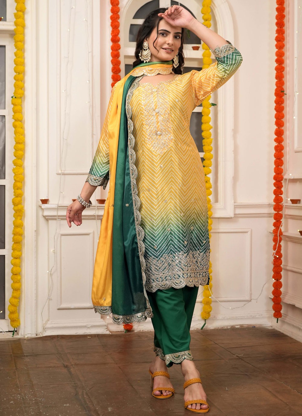 Chinon, Silk Salwar Suit - T4016