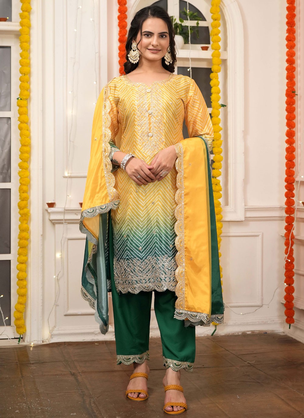 Chinon, Silk Salwar Suit - T4016