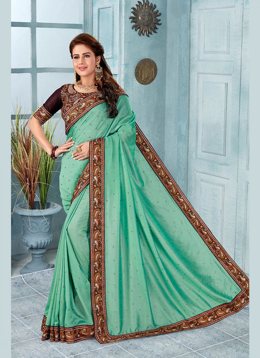 Classic Embroidered Silk Saree - S0240