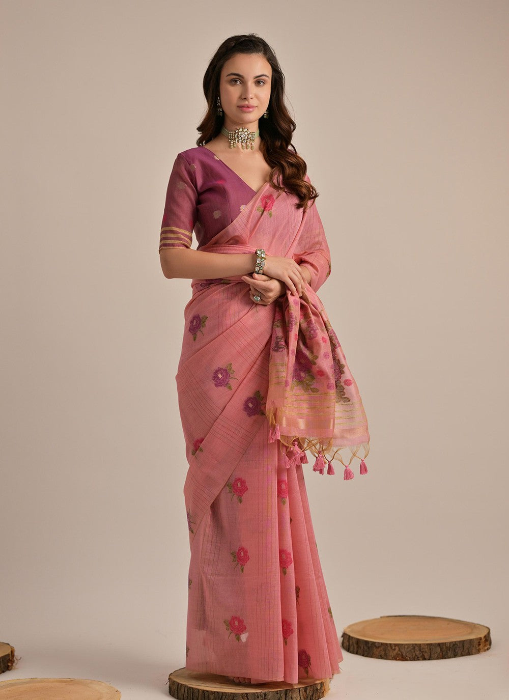 Classic Printed Cotton Saree - S8194