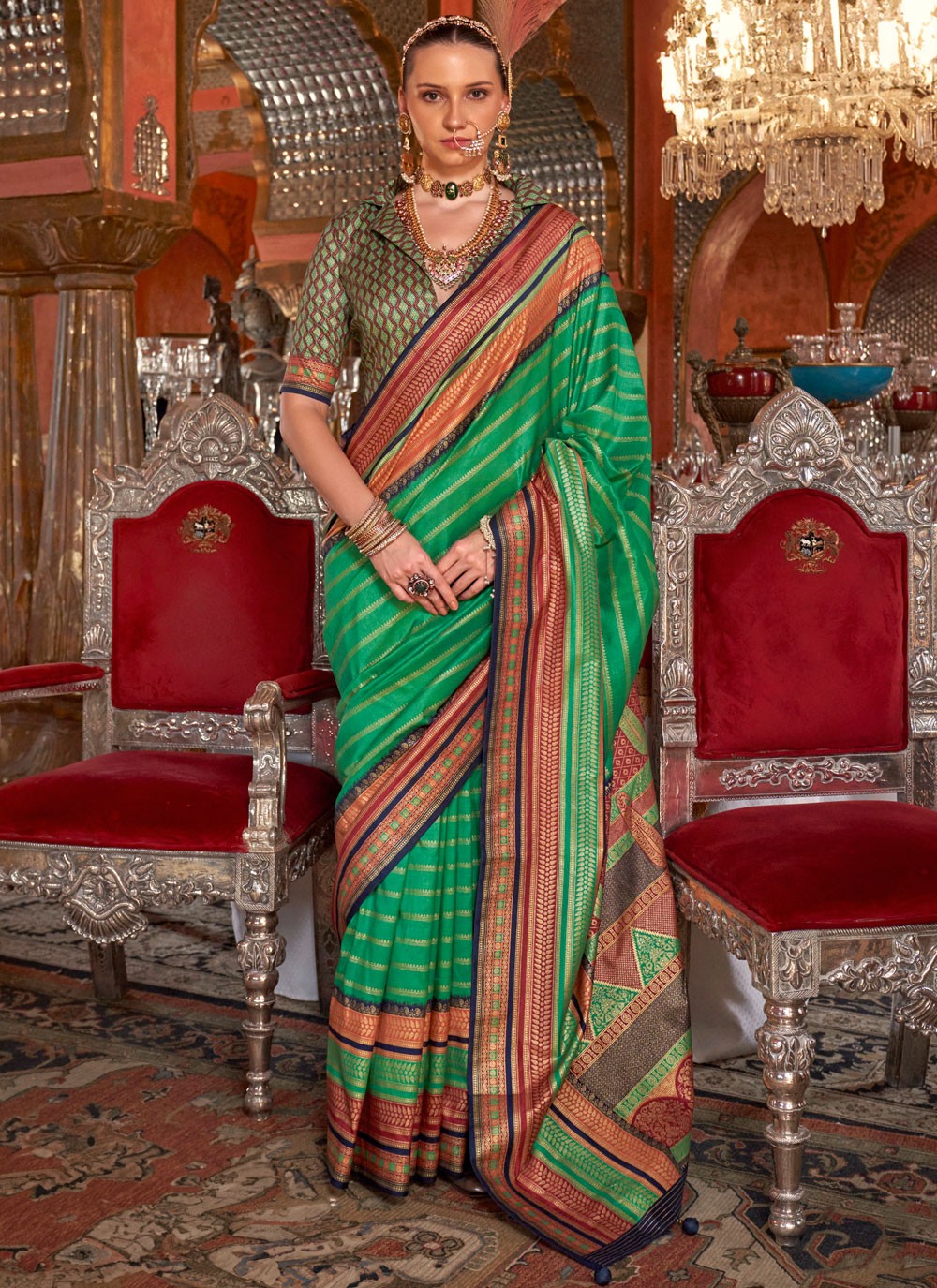 Classic Weaving Zari Silk Saree - S8965