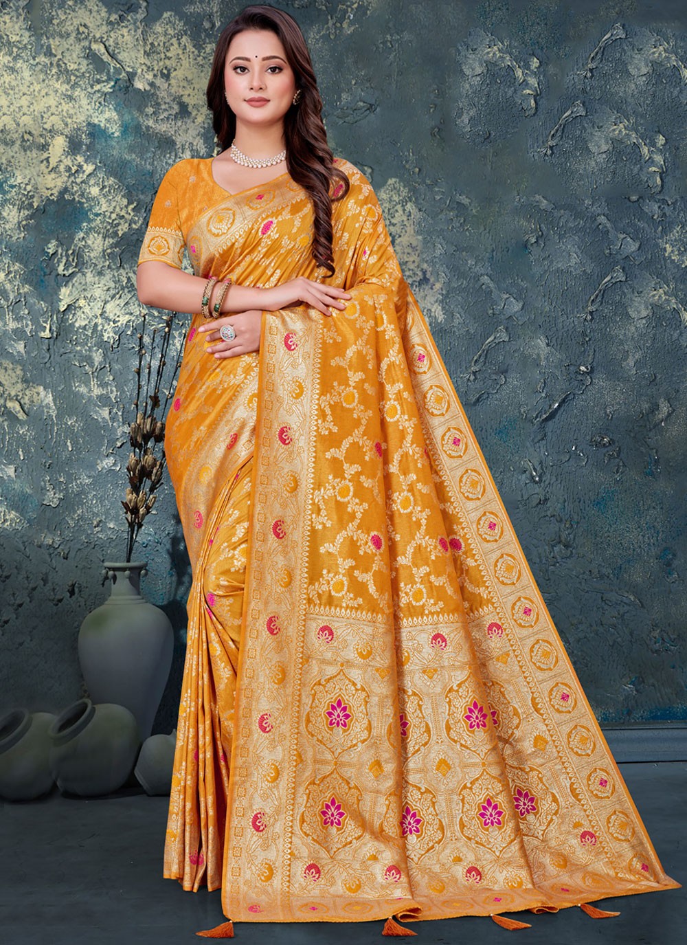 Classic Meenakari Silk Saree - S9532