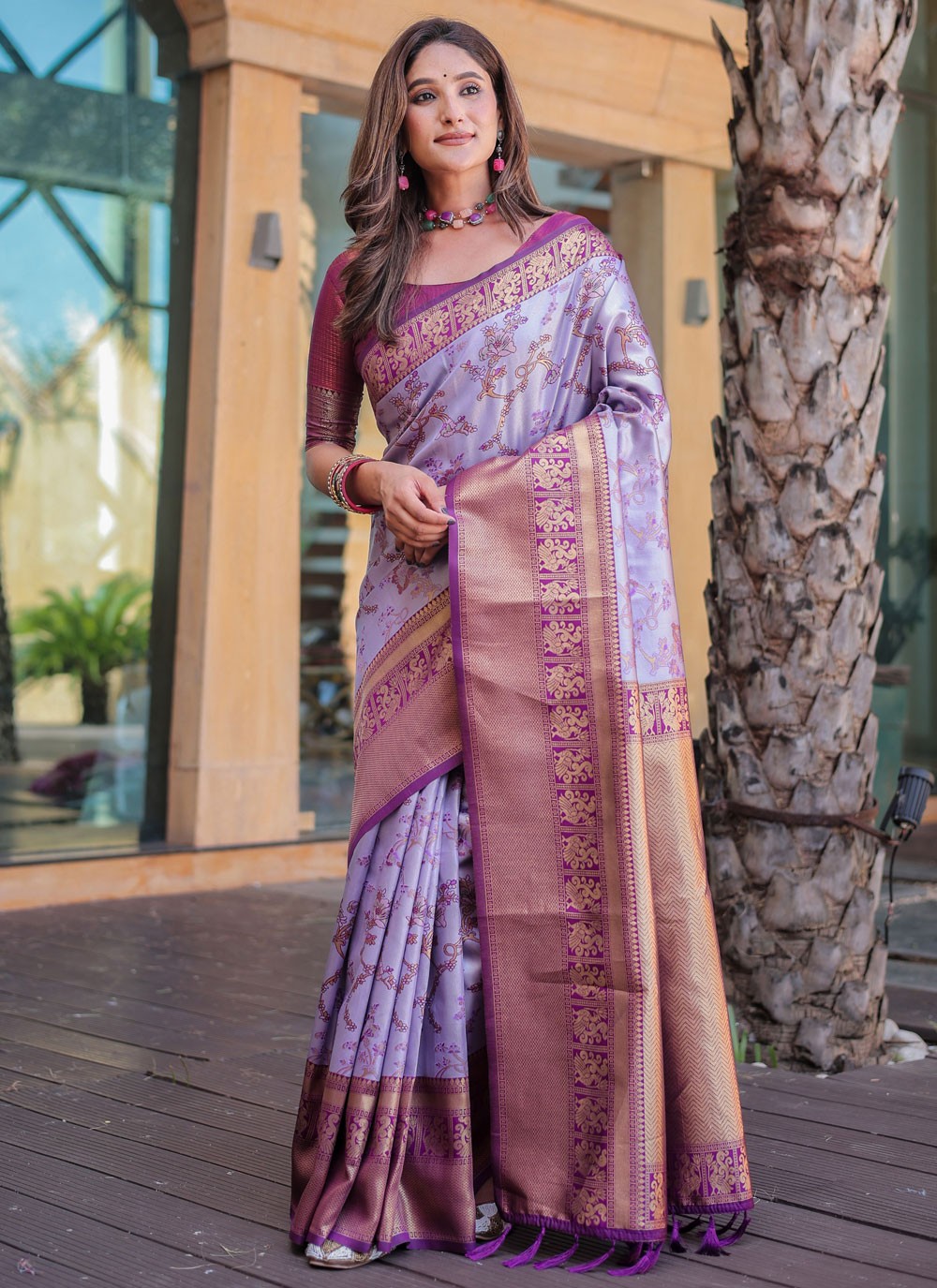 Woven, Zari Malbari Silk Saree - S12308