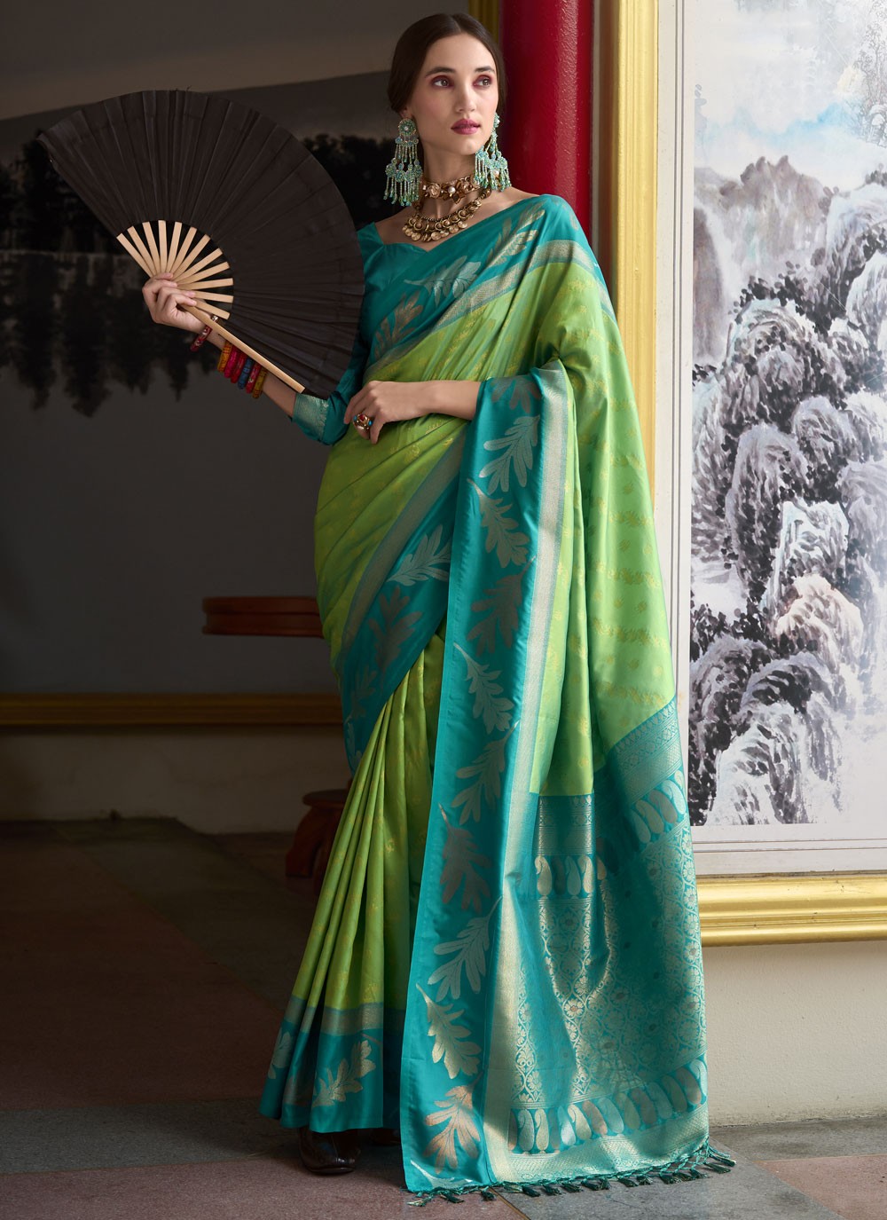 Classic Border Work Banarasi Silk Saree - S9704