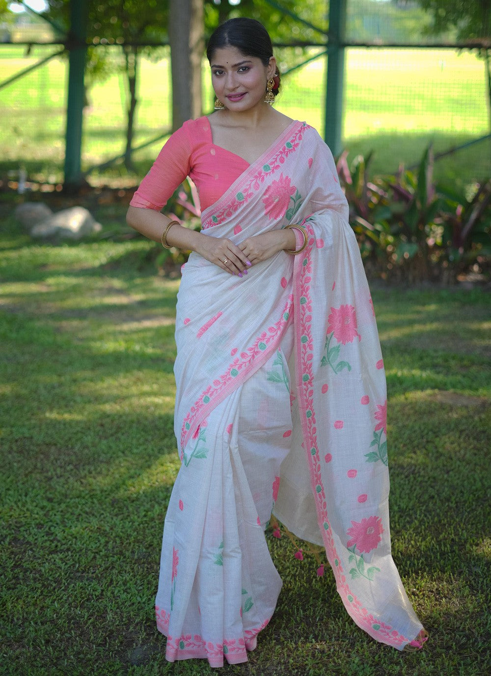 Contemporary Printed Cotton Saree - S8604