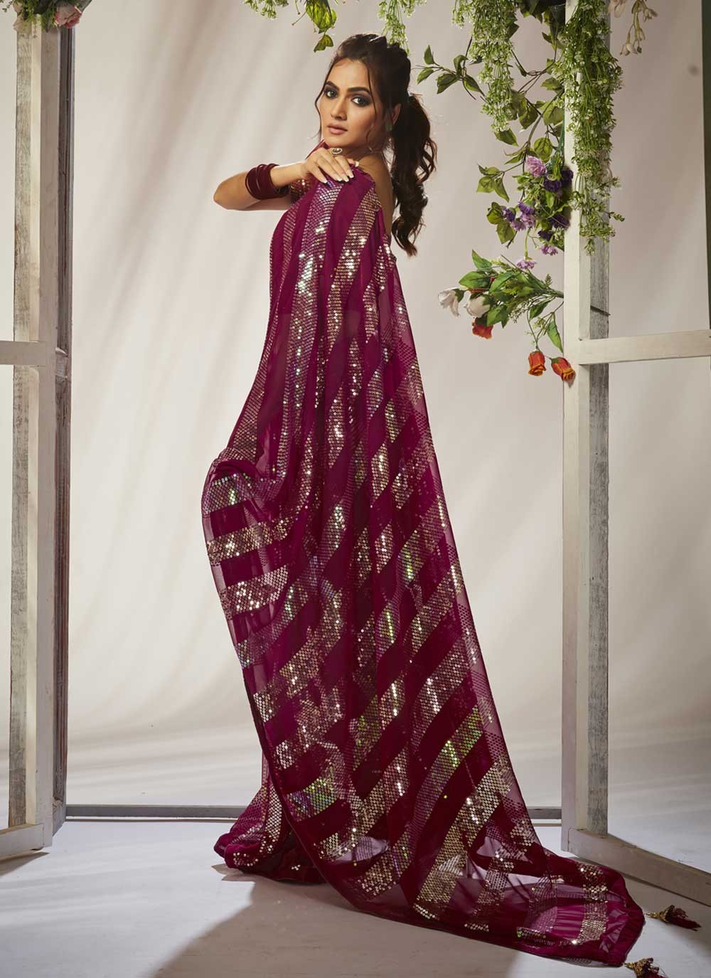 Trendy Designer Georgette Saree - S3625