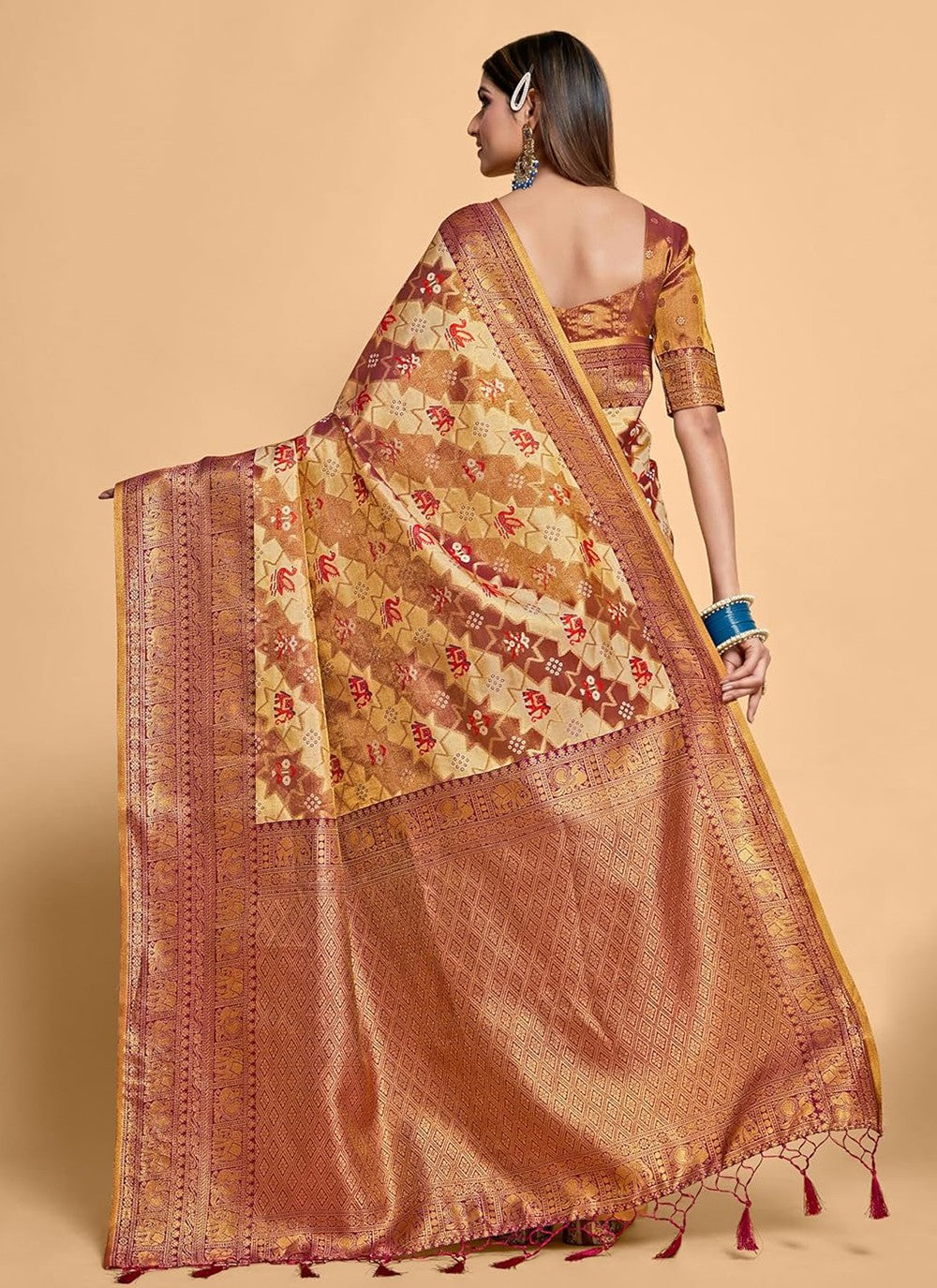 Classic Weaving Zari Kanjivaram Silk Saree - S5308