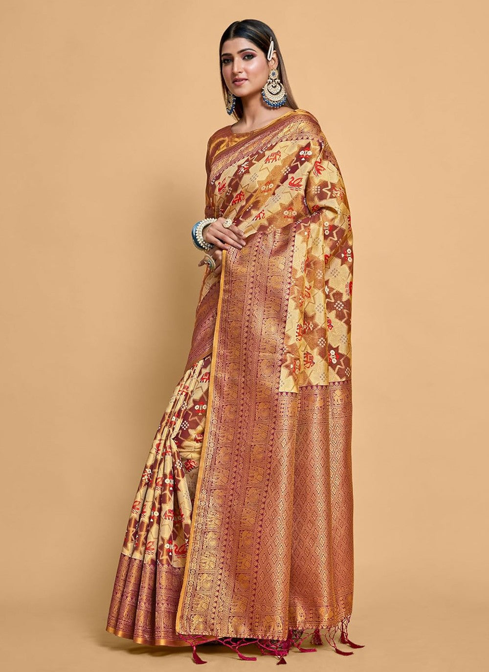 Classic Weaving Zari Kanjivaram Silk Saree - S5308