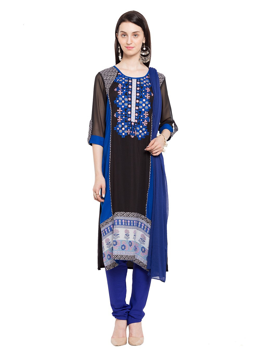 Faux Georgette Palazzo Suit - T306