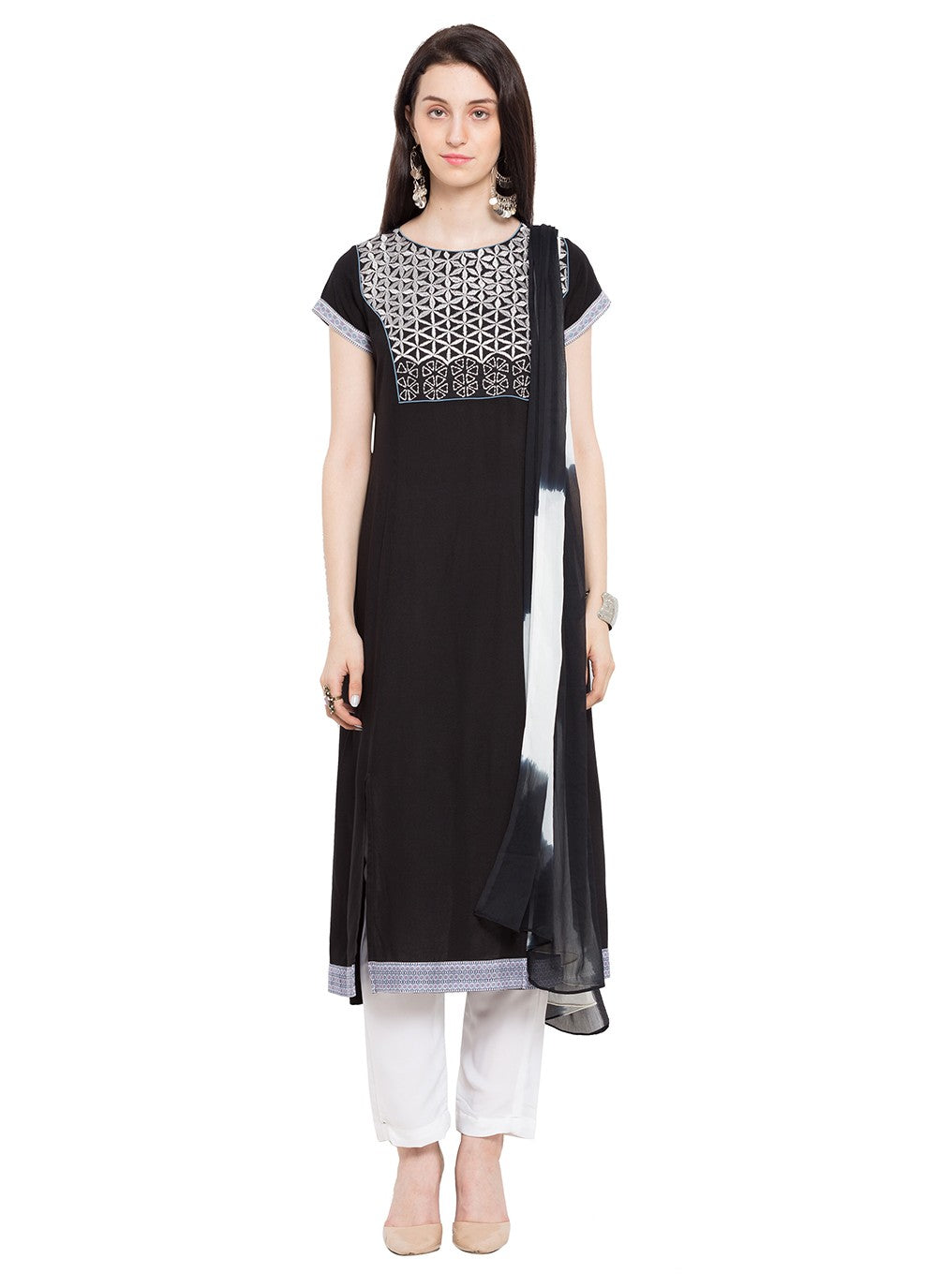 Faux Georgette Churidar Suit - T358