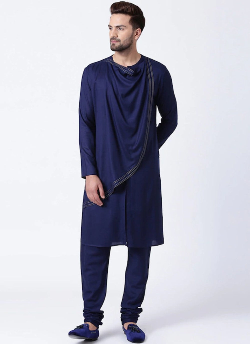 Thread Cotton Blue Indo Western - M2425