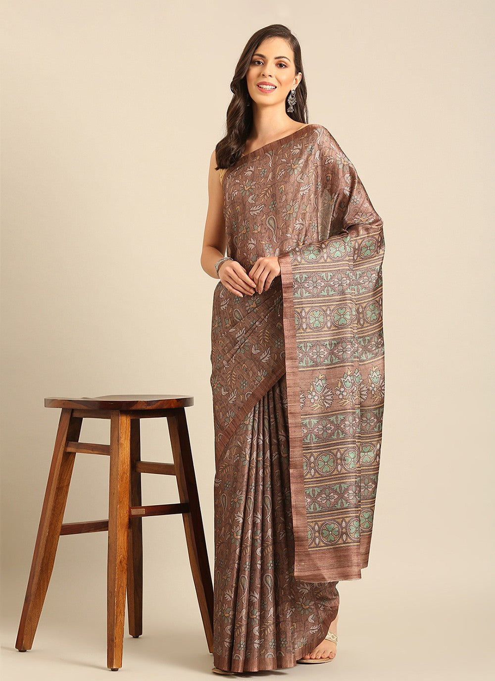 Contemporary Printed Cotton Saree - S8041