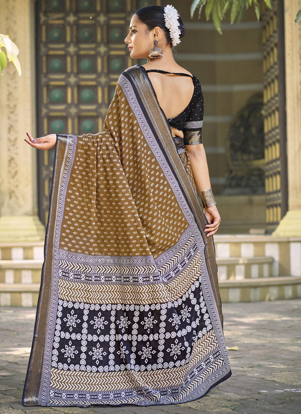 Printed Cotton Saree - S11498