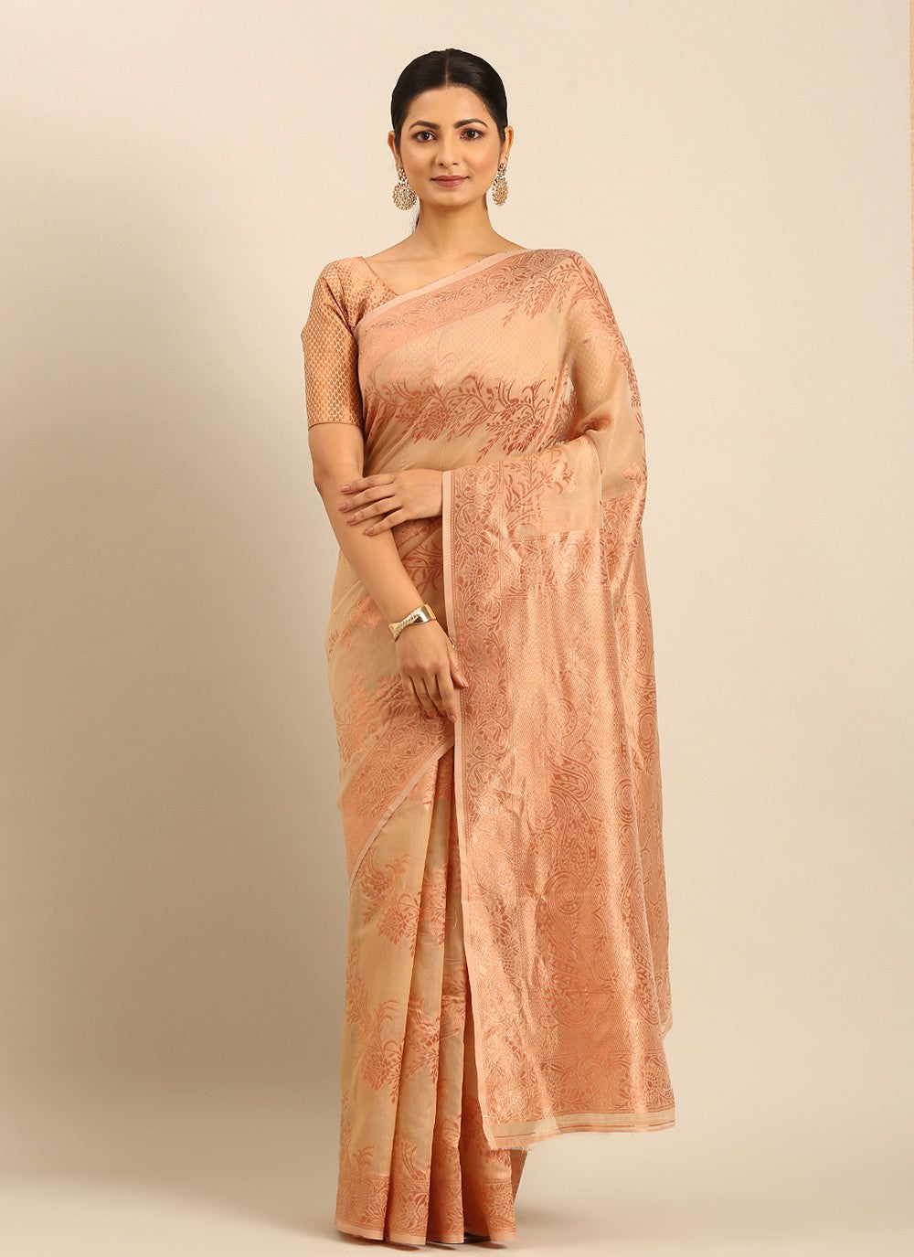 Classic Weaving Zari Cotton Saree - S8120