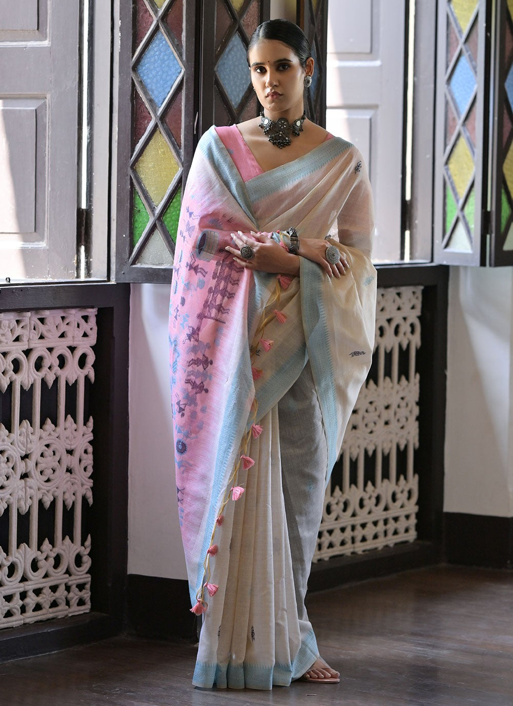 Classic Weaving Zari Cotton Saree - S6623