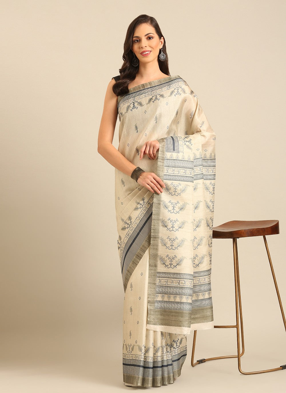 Contemporary Printed Cotton Saree - S8010