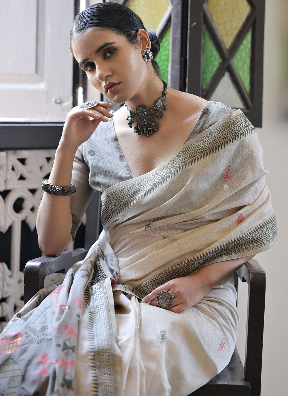 Classic Weaving Zari Cotton Saree - S6623