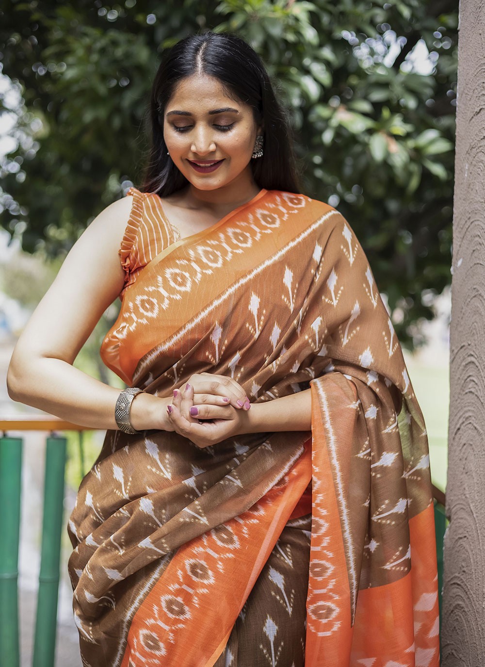 Classic Digital Print Cotton Saree - S2201