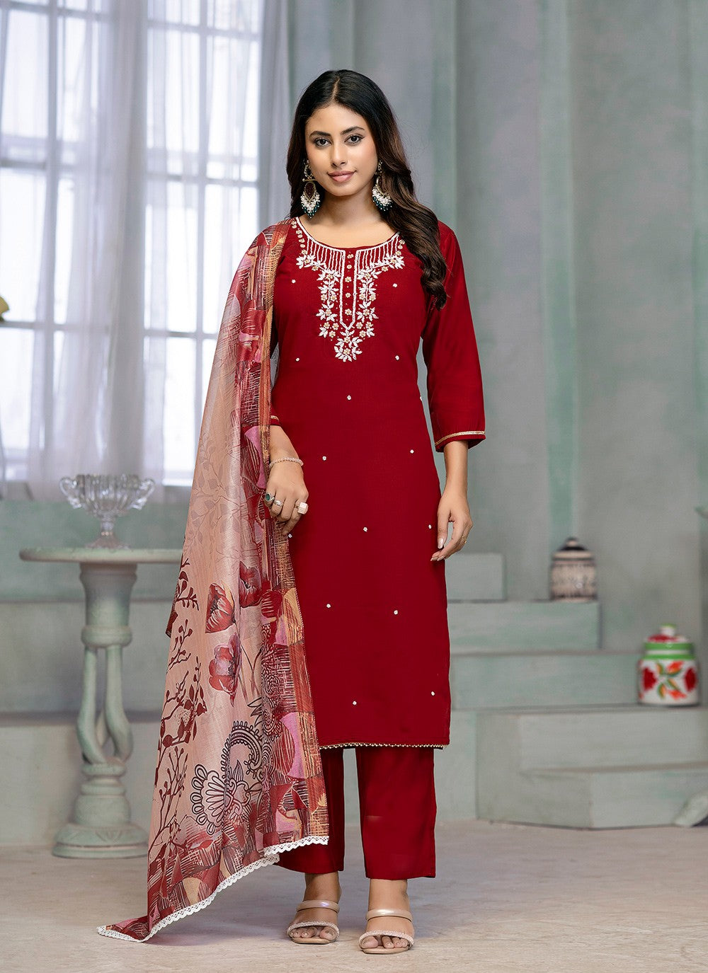 Cotton , Rayon Salwar Suit - T3074