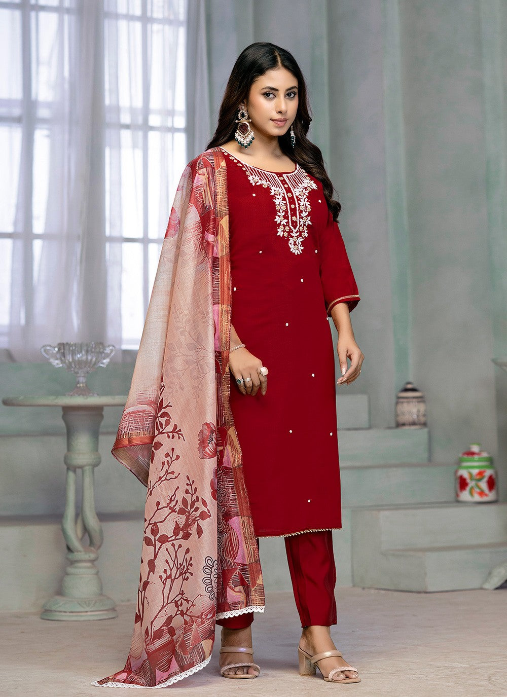 Cotton , Rayon Salwar Suit - T3074