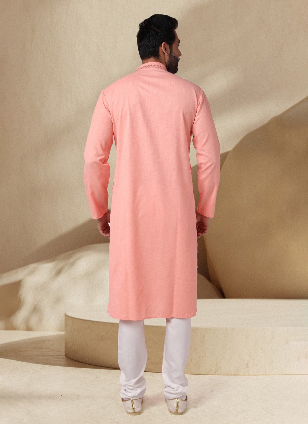 Embroidered Cotton , Rayon Pink Kurta Pyjama - M6999