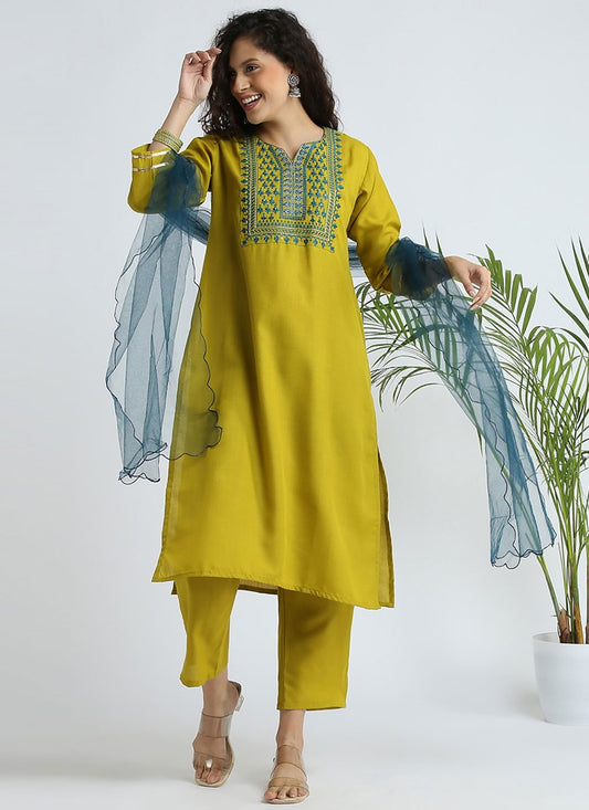 Embroidered Cotton Salwar Suit - T4615