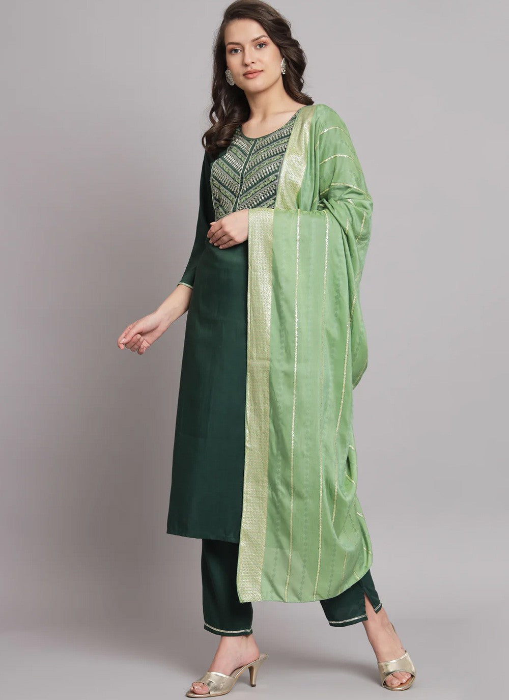 Cotton , Silk Blend Salwar Suit - T1437