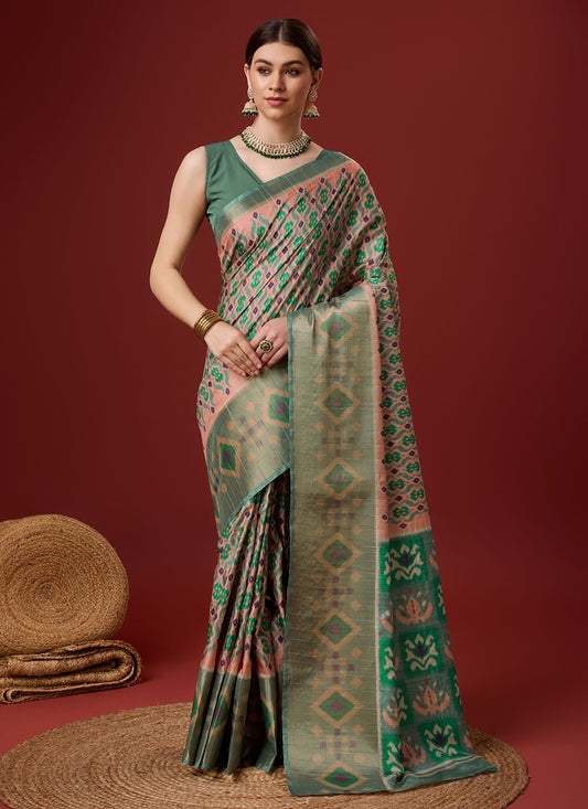 Casual Printed Cotton Saree - S6130