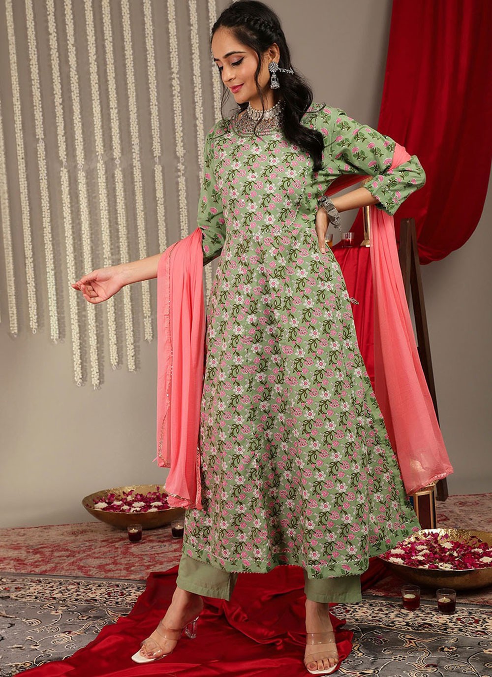 Silk Blend Salwar Suit - T2269